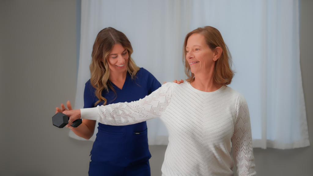 Manual therapy physical therapy session at The Renew Studio Romeo MI